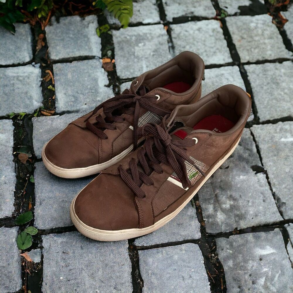 Lacoste Europa Sneaker NS SPM‎ Brown Size 13 Gently Used 21233-0511